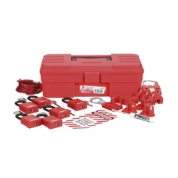 PANDUIT PSL-KT-CONA Kit de Bloqueo LOTO para Contratistas con Componentes (Color Rojo).