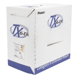 PANDUIT PUR6C2204BU-CE Bobina de Cable UTP de 4 Pares Cat6 de Rango Extendido 22 AWG CMR (Riser) Color Azul 305 m