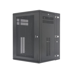 PANDUIT PZWMC18P Gabinete PanZone de Montaje en Pared de 19in Puerta Ventilada 18 UR 635mm de Profundidad Color Negro