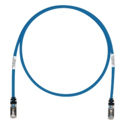 PANDUIT STP6X1BU Patch Cord Cat6A Blindado S/FTP CM/LS0H 0.30 Metros (1 Pie) Color Azul