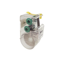 PANDUIT T038X000VPC-BK Casete de Etiquetas de Vinilo de Cinta Continua Color Negro Sobre Blanco Uso Interior/Exterior 9.65 mm de Ancho x 7.6 Metros (24.93 Pies) de Largo