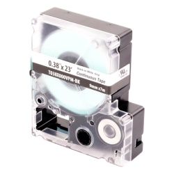 PANDUIT T038X000VPM-BK Casete de Etiquetas de Vinilo de Cinta Continua Color Negro Sobre Blanco Uso Interior/Exterior 9 mm de Ancho x 7.6 Metros de Largo (24.93 Pies)