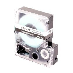 PANDUIT T038X000VPM-BK Casete de Etiquetas de Vinilo de Cinta Continua Color Negro Sobre Blanco Uso Interior/Exterior 9 mm de Ancho x 7.6 Metros de Largo (24.93 Pies)