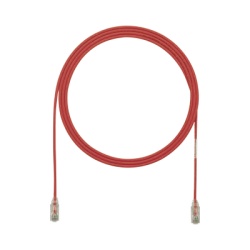 PANDUIT UTP28SP12RD Cable de Parcheo TX6 UTP Cat6 Diametro Reducido (28AWG) Color Rojo 3.66 Metros (12 Pies)