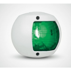 PERKO 0170-WSD-12V Luz lateral de Navegacion en Color Verde con Carcasa Blanca para Embarcaciones a Vela o a Motor de Menos de 20 Metros