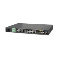PLANET IGS-5225-20T4C2X Switch Industrial Administrable Capa 2 24 Puertos Gigabit 4 Puertos Combo Gigabit SFP 2 SFP+ 10G Soporta Temperaturas de -40 a 75ÂºC