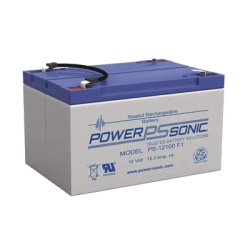POWER SONIC PS-12100-F2 Bateria 12V 12AH Para Respaldo Tecnologias AGM/VRLA 5 Anos Vida Util Terminales F2 Reconocida UL