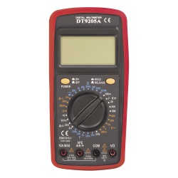 PRECISION DT9205A Multimetro Digital Compacto 600 Vcc / Vca CATII con Pantalla LCD (No incluye Bateria)