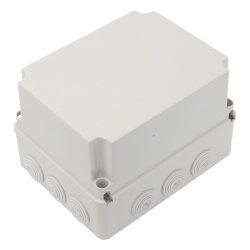 PRECISION PST-1924-1ER Caja Derivacion-Conexion de Plastico (190 X 240 X 165 mm) con 12 Glandulas de Goma. Para Instalaciones Comerciales Residenciales e Industriales. Incluye Tornilleria para su Tapa