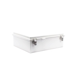 PRECISION PST-3546-16E Gabinete de Plastico ABS Uso en Intemperie IP66 (350 x 460 x 160 mm) Cierre por Broche Inoxidable y Permite Cerrado con Candado y Llave (Perno 5mm) No Incluido