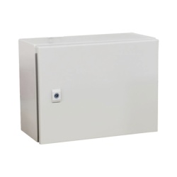PRECISION PST-4030-30A Gabinete de Acero IP66 Uso en Intemperie (400 x 300 x 300 mm) con Placa Trasera Interior Metalica y Compuerta Inferior Atornillable (Incluye Chapa y Llave T). Ideal para Centros