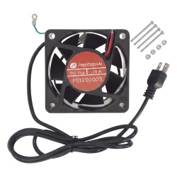 PRECISION PST-E02-003 Ventilador de 110 Vca de 12 x 12 cm con Cable y Tornilleria