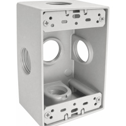 PRECISION PST-FSB-505 Caja Rectangular FS de Aluminio con 5 Orificios de 1/2" (13 mm).