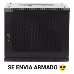 PRECISION PSTC-09-645BDP Gabinete PRECISION Con Puerta Perforada de 19in 9UR 450mm de Profundidad Color Negro