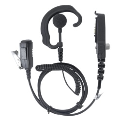 PRYME SPM-311EB Microfono de solapa y audifono ajustable al oido para KENWOOD Serie 80/ 90/ 140/ 180/ NX200/ 410. Compatible con VOX de la serie 180 y NX200.