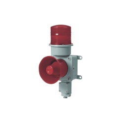 QLIGHT SDL-WS-220-R Combinacion de baliza LED color roja con sirena electronica para aplicaciones de la industria pesada max.114 dB a 220 VCA