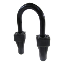RAWELT AU-100-PC Abrazadera U de Pata Larga con Recubrimiento de PVC para Tubo de 3/4" (19 mm).