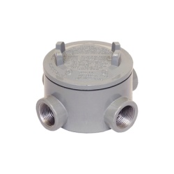 RAWELT GRX-0585 Caja para Areas Peligrosas con Tapa Tipo GRX de 1" (25.4 mm) / Con 4 salidas.