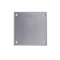 RAWELT TC-04-18 Tapa cuadrada ciega de aluminio para caja cuadrada.