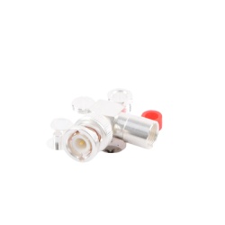 RF INDUSTRIES LTD RFB-1110-C-04 Conector BNC Macho en Angulo Recto de Rosca para LP-195 LP-142 LMR-195 RG-58/U RG-142/U Plata/Oro/Teflon.