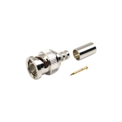 RF INDUSTRIES LTD RFB-1707-D Conector BNC Macho en 75 Ohm de Anillo Plegable para RG-59/U Niquel/ Oro/ Teflon.