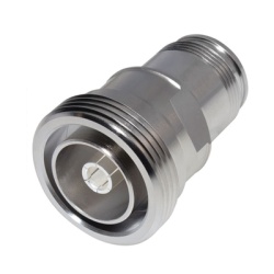 RF INDUSTRIES LTD RFD-1685-4 Adaptador en Linea de Conector DIN 7-16 Hembra a 4.3-10 Hembra Bronce Blanco/ Plata/ Teflon.
