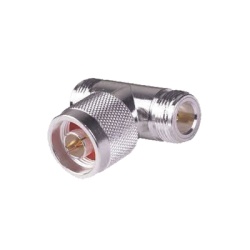 RF INDUSTRIES LTD RFN-1010-1 Adaptador en T de Conector N Macho a Doble N Hembra Plata/ Oro/ Teflon.