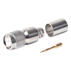 RF INDUSTRIES LTD RFT-1202-I Conector TNC Macho de Anillo Plegable para LMR-400 9913 8214 CNT-400 RFLASH-1113 RG8/U-SYS Niquel/Oro/Teflon.