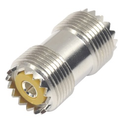 RF INDUSTRIES LTD RFU-536 Adaptador Barril en Linea de Conector UHF Hembra (SO-239) a UHF Hembra (SO-239) Niquel/ Plata/ Dap.