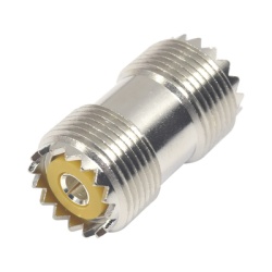 RF INDUSTRIES LTD RFU-536 Adaptador Barril en Linea de Conector UHF Hembra (SO-239) a UHF Hembra (SO-239) Niquel/ Plata/ Dap.