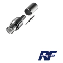 RF INDUSTRIES LTD RMX-8000-B1 Conector MCX Macho de Anillo Plegable para RG-316/U Grupo B1 Niquel/ Oro/ Teflon.
