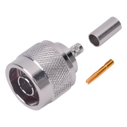 RF INDUSTRIES LTD RP-1005-C Conector N Macho Inverso de Anillo Plegable para cables RG-58/U RG-142/U.
