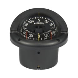 RITCHIE HF-743 Brujula en color negro para timonel con iluminacion nocturna color verde.