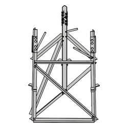 ROHN RSB-07 Base corta para seccion 7 para Torres Autosoportadas RSL.