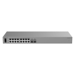 RUIJIE RG-ES216GC2MS Switch Inteligente Capa 2 / 16 Puertos Gigabit / 2 Puertos SFP 2.5GE / 42 Gbps / Gestion Cloud / ERPS / Diseno Fanless / Modo CCTV / Proteccion 6 kV