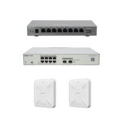 RUIJIE RG-KIT-OH-200 Solucion Completa de Red para hasta 200 Clientes y hasta 4 servicios de Internet. Ideal para Iniciar un Proyecto de Hoteleria u Oficina