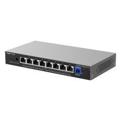 RUIJIE RG-NBF2100S-8GT1SC-P e-Lighten ONU / Switch PoE+ Hibrido Capa 2 con un Puerto PON 1G SC/UPC y 8 Puertos Ethernet PoE+ 1G hasta 120 Watts y 100 Clientes