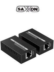 SAXXON SXN0570015 SAXXON LKV410P- Kit mini extensor HDMI/ Cable UTP recomendado CAT 6/ 6A/ 60 Metros / Resolucion 4K60Hz/ PoC/ Se energiza solamente el transmisor