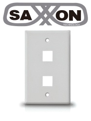 SAXXON TVD339001 SAXXON A1752A - Placa de pared / Vertical / 2 Puertos tipo keystone / Color blanco