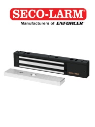 SECO-LARM SEC0850003 E941SB600PQ - Cerradura Electromagnetica de 600 lb / Sensor de adherencia / LED de estado / Voltaje Dual 12/24 VDC / Homologada UL