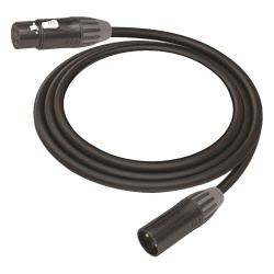 SEETRONIC CMC-MF3-MM3-L Cable XLR 3 polos hembra - XLR 3 polos macho - Serie M carcasa negra contactos dorados