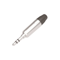 SEETRONIC M2TP3C Conector Delgado Estereo | 3.5 mm | Carcasa Cromada Perla | Contacto Niquelado | Cable OD 2-4 5 mm