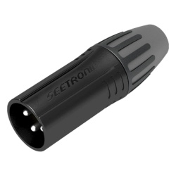 SEETRONIC SCMM3-B XLR conector de cable macho carcasa enchapada en negro contactos enchapados en plata