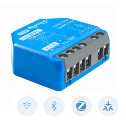 SHELLY SHELLY1GEN4 Relevador inalambrico inteligente 16A 110-240 V / 1 salida de contacto seco / compatible con asistente de voz Alexa Google Home / Wifi 2.4