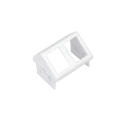 SIEMON CTE-MXA-02-02 Adaptador para Placa de Pared CT de Dos Salidas Angulado Color Blanco