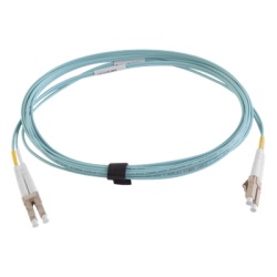 SIEMON FJ2-LCLC5V-02AQ Jumper de Fibra Optica Multimodo 50/125 XGLO OM4 LC-LC Duplex OFNR Color Aqua 2 Metros (6.56 Pies)