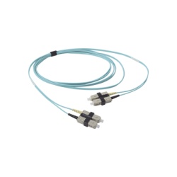 SIEMON FJ2-SCSC5L-03AQ Jumper de Fibra Optica Multimodo 50/125 OM3 XGLO SC-SC Duplex OFNR Color Aqua 3 Metros (9.84 Pies)