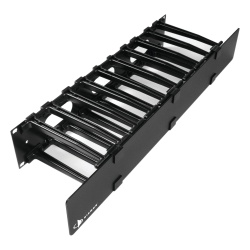 SIEMON HCM-6-2U Organizador de Cable Horizontal RouteIT Sencillo Para Rack de 19in 6in de profundidad 2UR