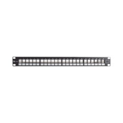 SIEMON KPNL-F1-24-01S Patch Panel UTP Keystone de 24 Puertos Modular (Vacio) Plano 1UR Compatible con Jacks Keystone UTP Z-MAX y MAX
