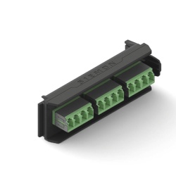 SIEMON LVA12-LSA-BC-A Placa Acopladora LightVerse 6 Conectores Duplex LC/APC Shuttered Acepta hasta 12 Fibras Monomodo